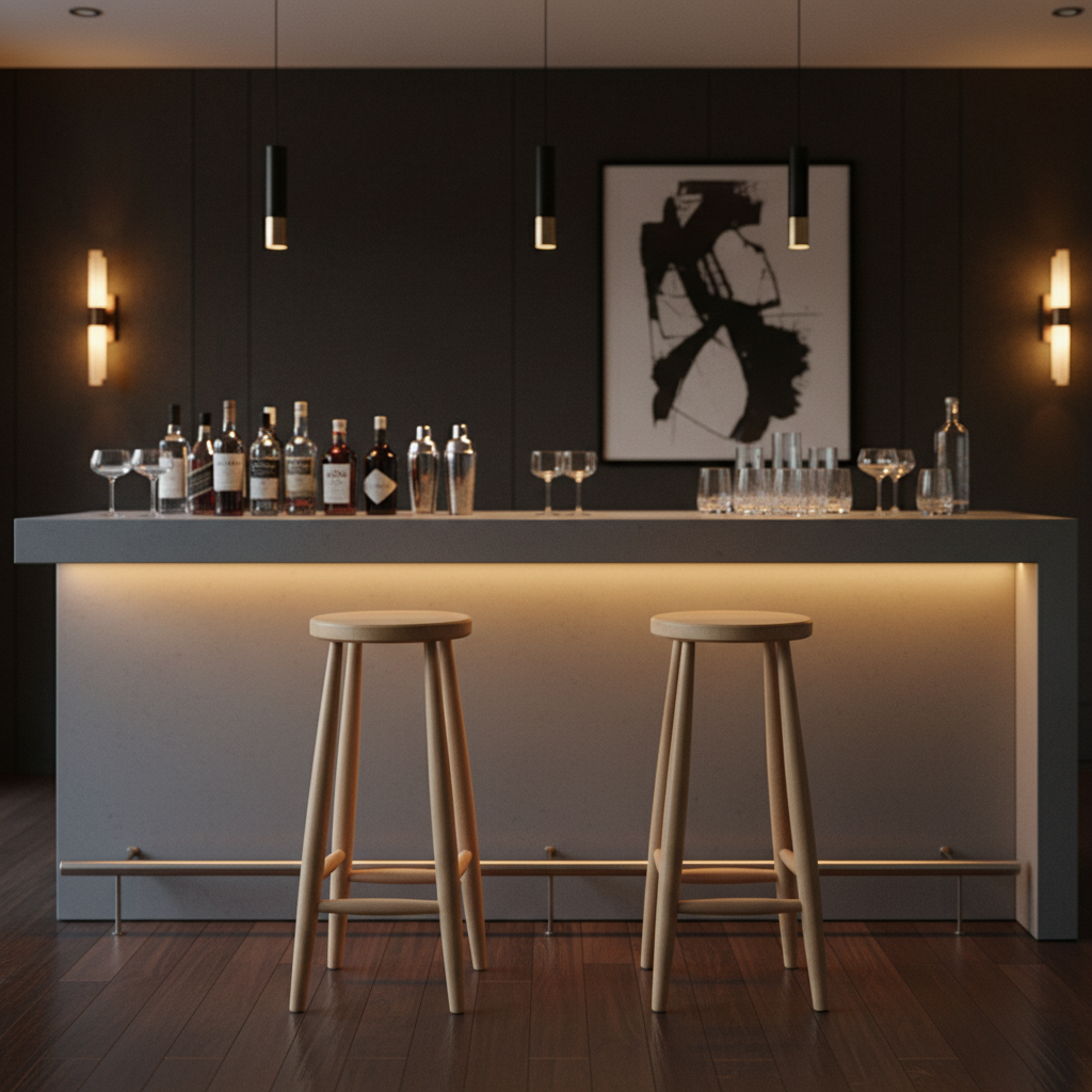 İki tabureli bar