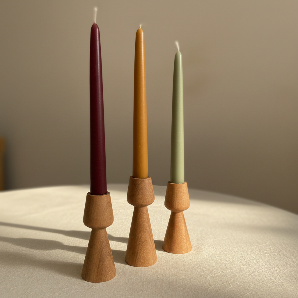 Üçlü set makro - renkli mumlar