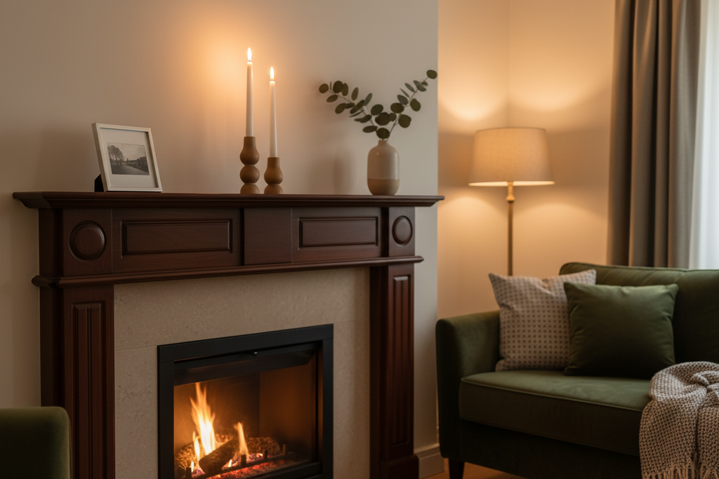 Şömine rafı - klasik