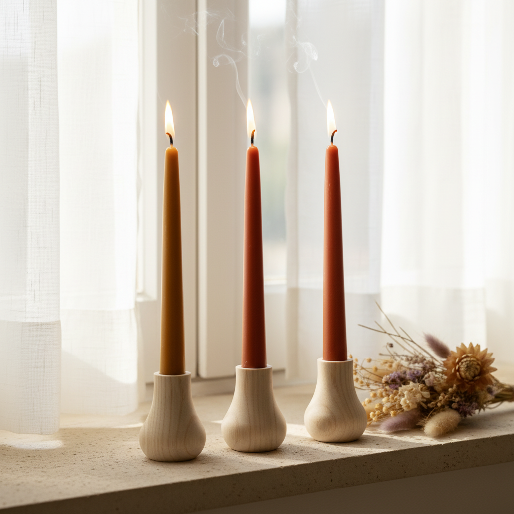 KABUQ Bulb Mumluk - Pencere Eşiği Hardal Terracotta