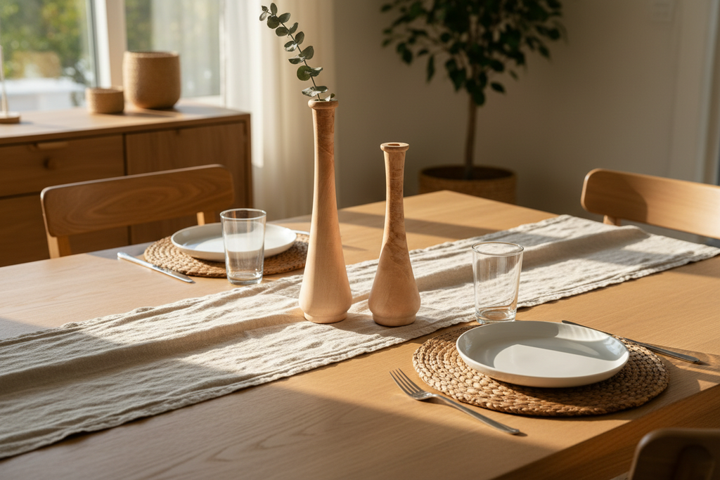 Yemek masasında vazo - lifestyle