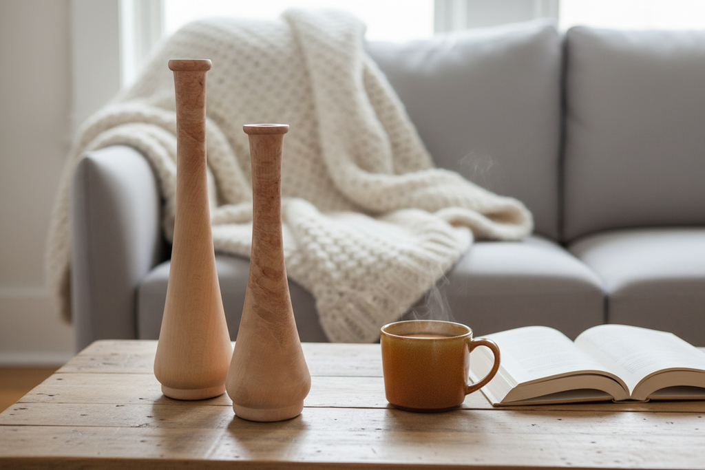 Kahve masasında vazo - lifestyle