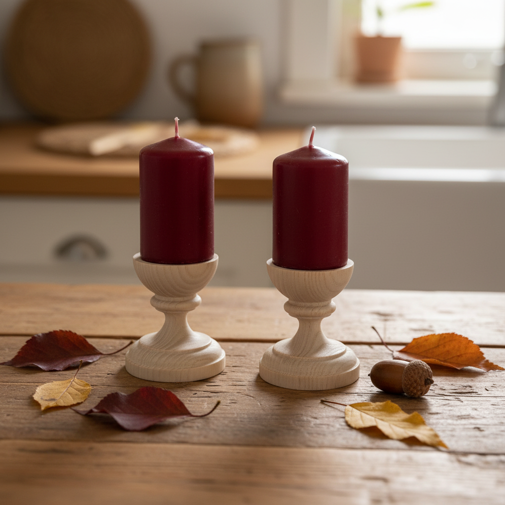 Küçük bordo mumlu çekim