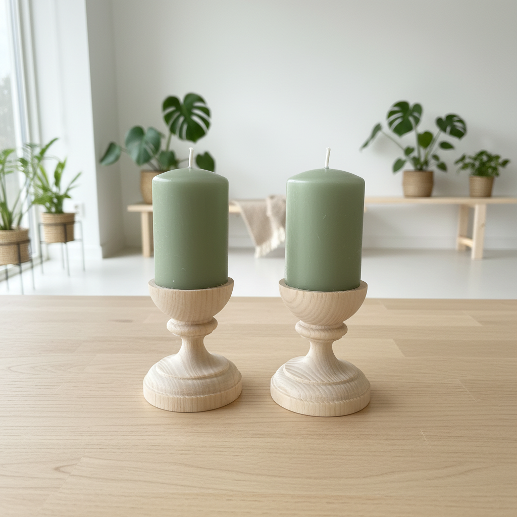 Küçük yeşil mumlu çekim