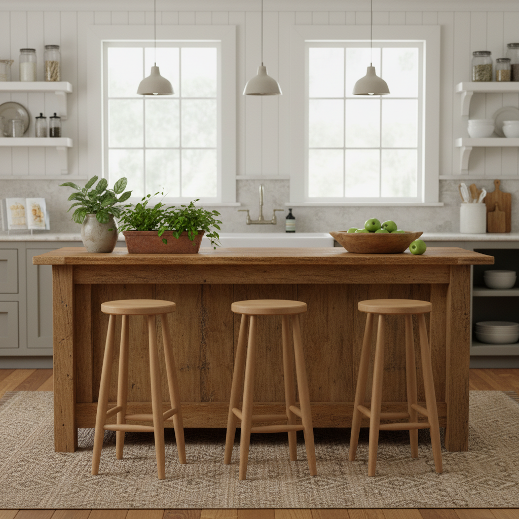 Üç tabureli çiftlik mutfağı